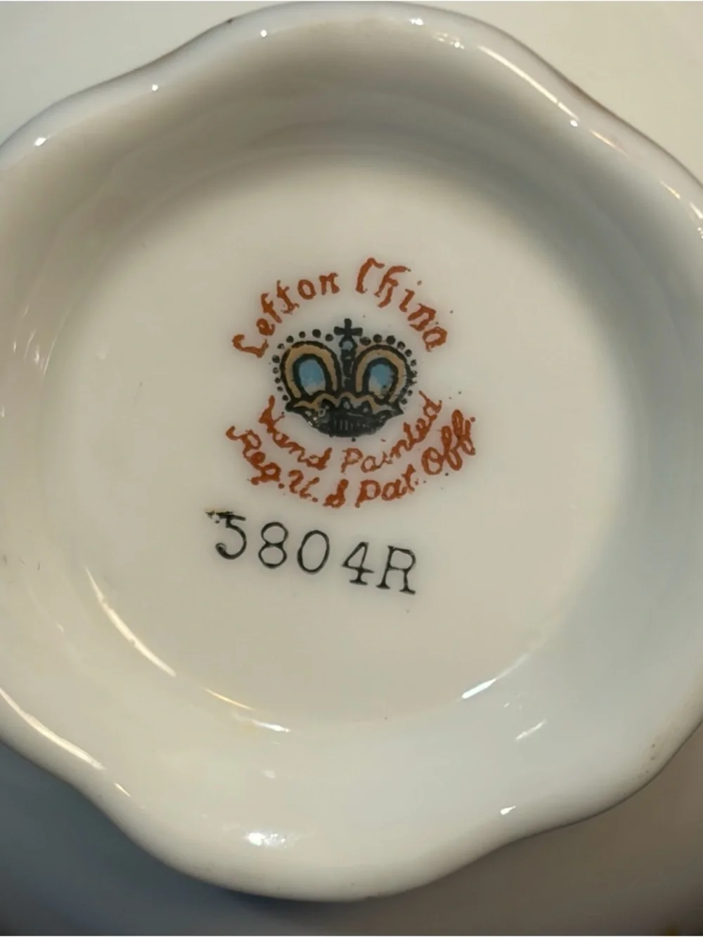 Vintage Lefton Hand Painted Replacement Tea Cup 5804R Pink Purple Flowers - Picture 12 of 16